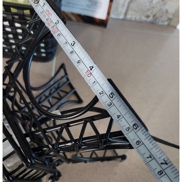 Eiffel Tower Blown Glass and Metal Table Lamp Paris French Travel - Picture 9 of 11